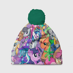 Шапка с помпоном My Little Pony, цвет: 3D-зеленый