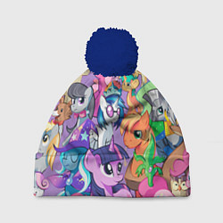 Шапка с помпоном My Little Pony, цвет: 3D-тёмно-синий