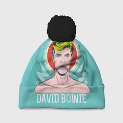 Шапка с помпоном David Bowie: pop-art, цвет: 3D-черный