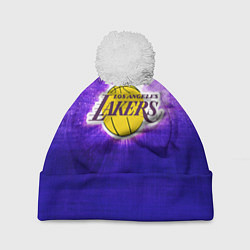 Шапка с помпоном Los Angeles Lakers, цвет: 3D-белый