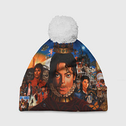 Шапка с помпоном Michael Jackson: Pop King, цвет: 3D-белый