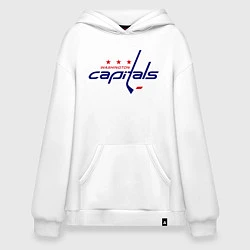 Толстовка-худи оверсайз Washington Capitals, цвет: белый