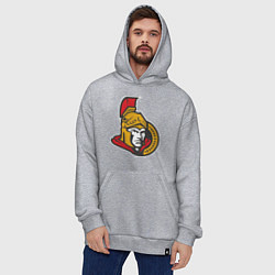 Толстовка-худи оверсайз Ottawa Senators цвета меланж — фото 2