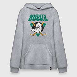 Толстовка-худи оверсайз Anaheim Mighty Ducks, цвет: меланж