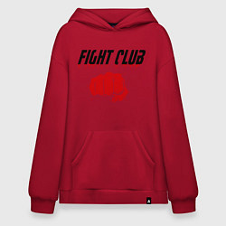 Толстовка-худи оверсайз Fight Club, цвет: красный