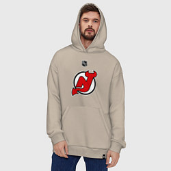 Толстовка-худи оверсайз New Jersey Devils: Kovalchuk 17, цвет: миндальный — фото 2