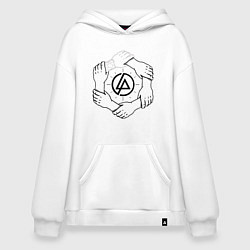 Толстовка-худи оверсайз Linkin Park: Brotherhood, цвет: белый