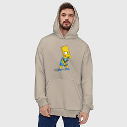 Толстовка-худи оверсайз Bart Bully, цвет: миндальный — фото 2