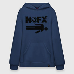 Толстовка-худи оверсайз NOFX crushman, цвет: тёмно-синий
