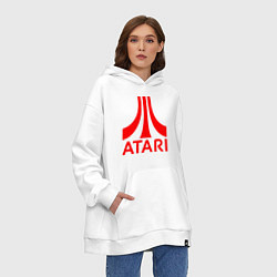 Толстовка-худи оверсайз Atari, цвет: белый — фото 2