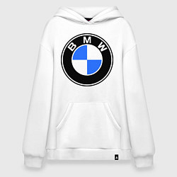 Толстовка-худи оверсайз Logo BMW, цвет: белый