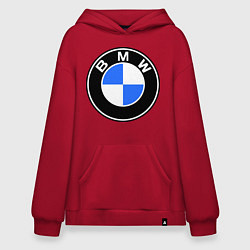 Толстовка-худи оверсайз Logo BMW, цвет: красный