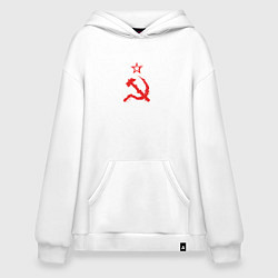 Толстовка-худи оверсайз Atomic Heart: СССР, цвет: белый