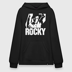 Толстовка-худи оверсайз Rocky Balboa, цвет: черный