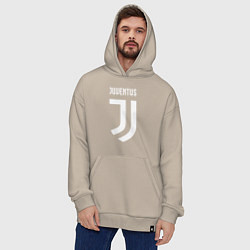 Толстовка-худи оверсайз FC Juventus, цвет: миндальный — фото 2