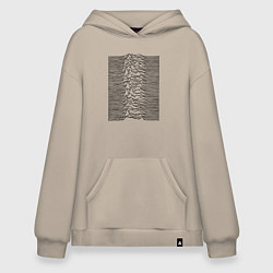 Толстовка-худи оверсайз Unknown Pleasures, цвет: миндальный