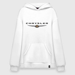 Толстовка-худи оверсайз Chrysler logo, цвет: белый