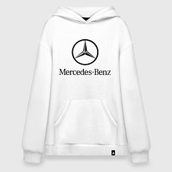 Толстовка-худи оверсайз Logo Mercedes-Benz, цвет: белый