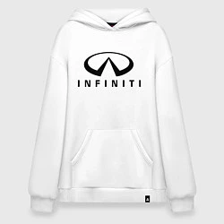 Толстовка-худи оверсайз Infiniti logo, цвет: белый