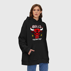 Толстовка-худи оверсайз Chicago Bulls est. 1966, цвет: черный — фото 2