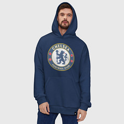 Толстовка-худи оверсайз Chelsea FC, цвет: тёмно-синий — фото 2