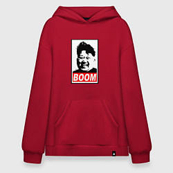 Толстовка-худи оверсайз BOOM: Kim Chen Eun, цвет: красный