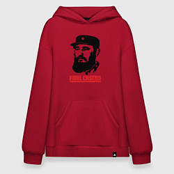 Толстовка-худи оверсайз Fidel Castro, цвет: красный