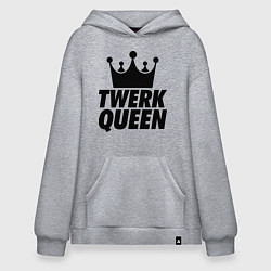 Толстовка-худи оверсайз Twerk Queen, цвет: меланж