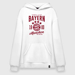 Толстовка-худи оверсайз Bayern Munchen 1900, цвет: белый