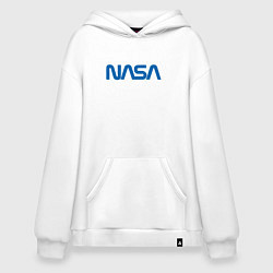 Толстовка-худи оверсайз NASA, цвет: белый