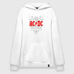 Толстовка-худи оверсайз AC/DC: Black Ice, цвет: белый