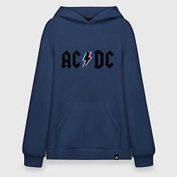 Толстовка-худи оверсайз AC/DC, цвет: тёмно-синий