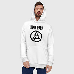 Толстовка-худи оверсайз Linkin Park, цвет: белый — фото 2