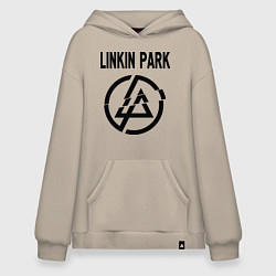Толстовка-худи оверсайз Linkin Park, цвет: миндальный