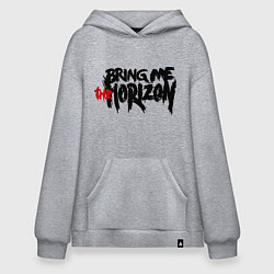 Толстовка-худи оверсайз Bring me the horizon, цвет: меланж