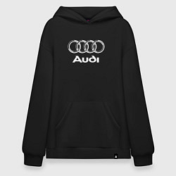 Толстовка-худи оверсайз AUDI, цвет: черный