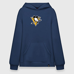 Толстовка-худи оверсайз Pittsburgh Penguins: Evgeni Malkin, цвет: тёмно-синий
