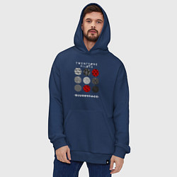 Толстовка-худи оверсайз TOP: Blurryface, цвет: тёмно-синий — фото 2