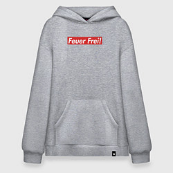 Толстовка-худи оверсайз Feuer Frei!, цвет: меланж