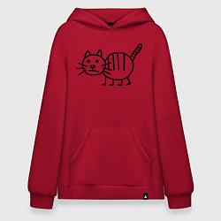 Худи оверсайз Рисунок кота