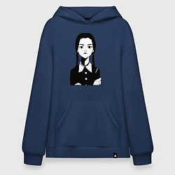 Толстовка-худи оверсайз Wednesday Addams, цвет: тёмно-синий