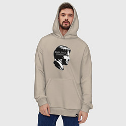 Толстовка-худи оверсайз Baba Yaga is Coming, цвет: миндальный — фото 2