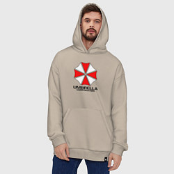 Толстовка-худи оверсайз UMBRELLA CORP, цвет: миндальный — фото 2