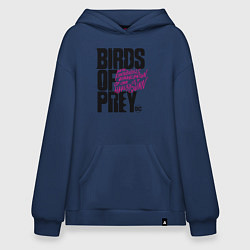 Толстовка-худи оверсайз Birds of Prey logo, цвет: тёмно-синий