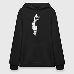 Толстовка-худи оверсайз Monokuma paint, цвет: черный