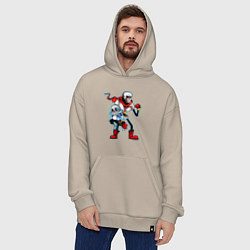 Толстовка-худи оверсайз UNDERTALE, цвет: миндальный — фото 2