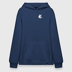 Толстовка-худи оверсайз LIL PEEP НА СПИНЕ, цвет: тёмно-синий