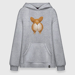 Толстовка-худи оверсайз Корги, цвет: меланж