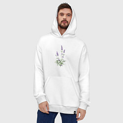 Толстовка-худи оверсайз Lavanda, цвет: белый — фото 2