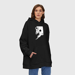 Толстовка-худи оверсайз Аниме Доктор Стоун, цвет: черный — фото 2